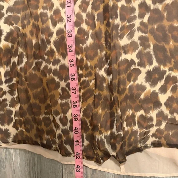 Spiegel Animal Print 100%Silk Dress with Brown and Cream Tones - Picture 10 of 11